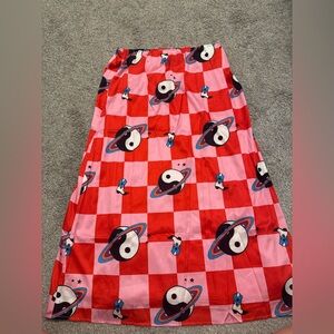 Dressed In Lala Red and Pink Patterned Women's Skirt